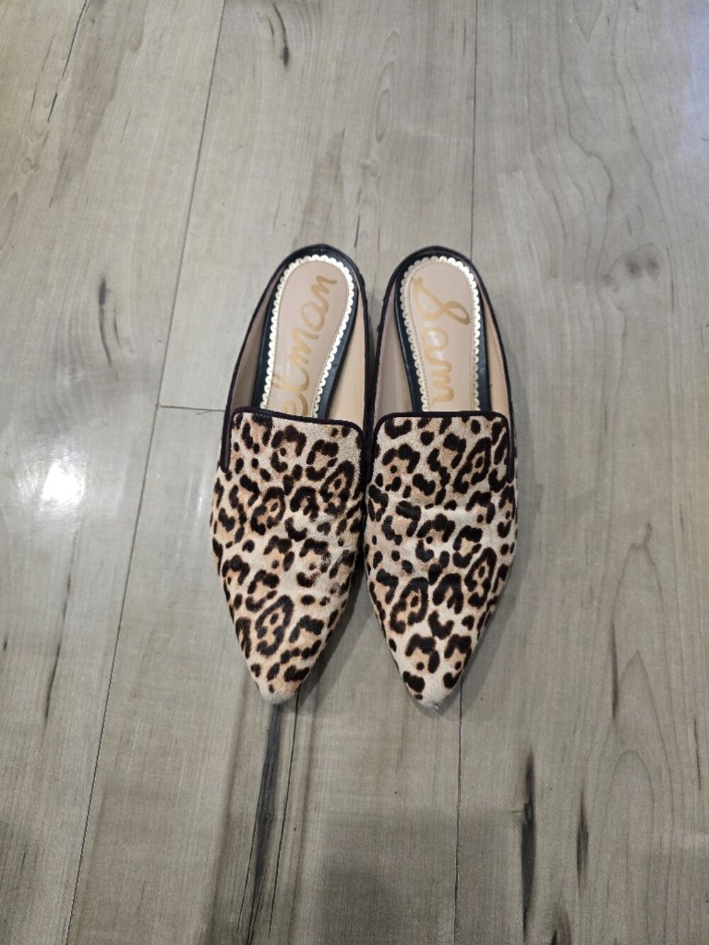 Sam Edelman womens cheetah print mules (7.5)
